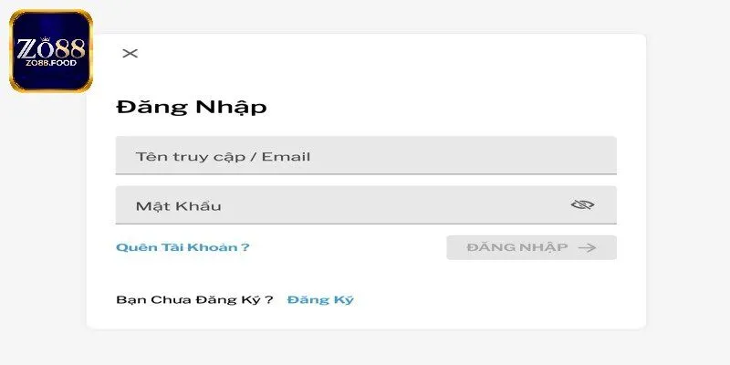 Chi tiết quy trình đăng nhập Zo88
